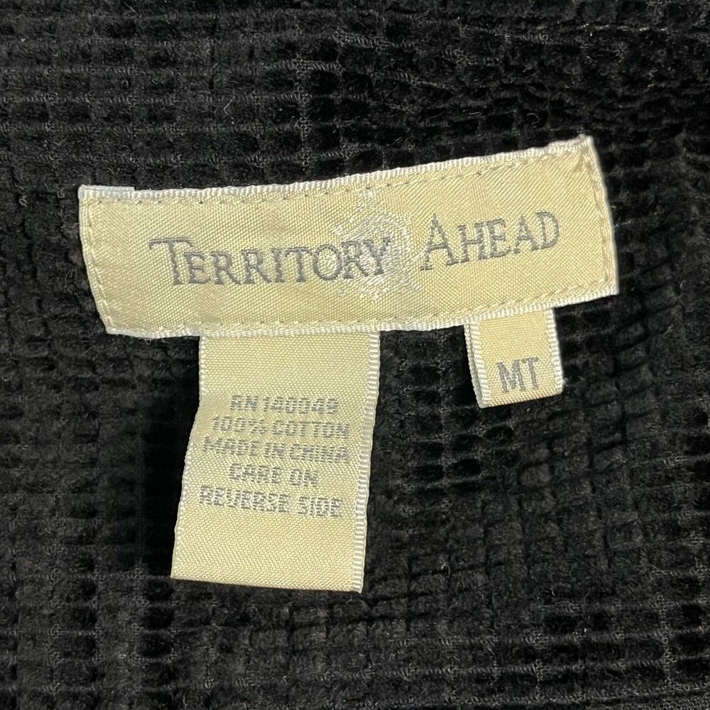 Territory Ahead Mens MT Black Waffle Corduroy Long Sleeve Button Down Shirt EUC - Picture 9 of 15